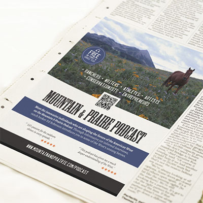 Mountain & Prairie Podcast Magazine & Newspaper Print Ad