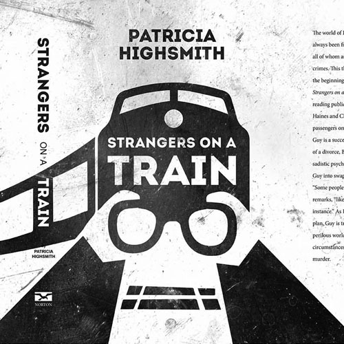 Strangers on a Train Conceptual Book Cover Jacket Illustration Graphic Design